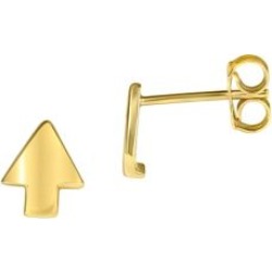 Boutons d'oreilles en or jaune 10 ct en forme de flèche