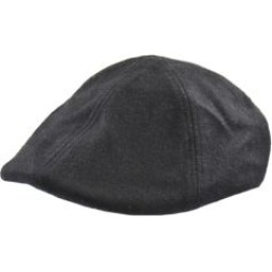 Casquette en mélange de laine à visière bec de canard et à six pans