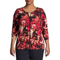 Plus Printed Keyhole Top