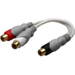 6 In. 1 Rca Jack To 2 Rca Jacks Cable