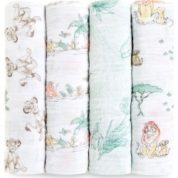 aden + anais Baby's Four-Piece Lion King Swaddle Blanket Set