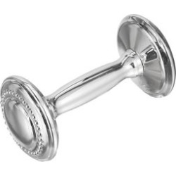 Sterling Silver Beaded Dumbbell Rattle
