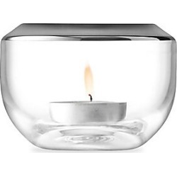 LSA Space Platinum Glass Votive Holder