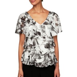 V-Neck Tiered Blouse