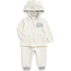 Ensemble chandail à capuchon en coton et pantalon d'entraînement en mélange de coton pour bébé garçon