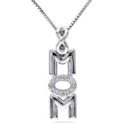 Collier Mom » en argent sterling avec diamants de 0,06 ct