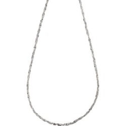 14K White Gold Singapore Chain