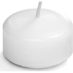 Ensemble de 20 bougies flottantes non parfumées de 4,5 cm