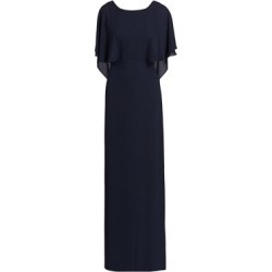 Cape-Sleeve Draped Gown