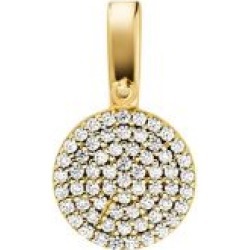 Custom Kors Pave Sterling Silver Disc Charm
