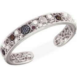 Bracelet-manchette en argent sterling à perles d'eau douce de 2,5 à 4 mm et pierres multiples