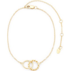 14K Gold Double Twist Anklet