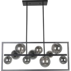 Luminaire suspendu horizontal à 10 ampoules halogènes Glasgow