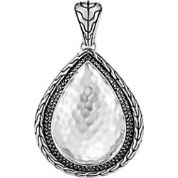 John Hardy Women's Classic Chain Hammered Sterling Silver & Mixed-Stone Enhancer Pendant - Black