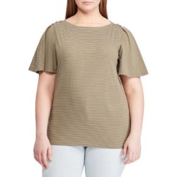Haut en jersey de coton rayé