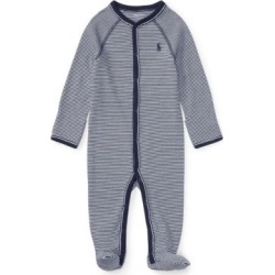 Grenouillère rayée en jersey de coton