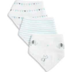 Baby Boy's 3-Pack Safari Cotton Bandana Bib Set