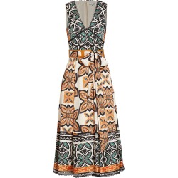 Women's Printed Fit-&-Flare Midi-Dress - Ivory Multi - Size 12 found on Bargain Bro from Saks Fifth Avenue for USD $296.40