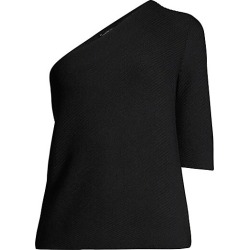 Lafayette 148 New York Women's One-Shoulder Asymmetrical Top - Black - Size Large
