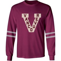 T-shirt rétro en mélange de coton à manches longues Thompson de la LNH des Millionnaires de Vancouver