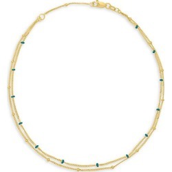14K Yellow Gold Double Strand Anklet