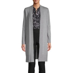 Open-Front Mixed Gauge Cardigan