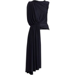 Sleeveless Asymmetric Draped Blouse