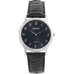 Montre Solar en acier inoxydable avec bracelet en cuir