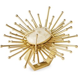 Kim Seybert Flare Brass & Quartz Napkin Rings/Set of 4 - Gold