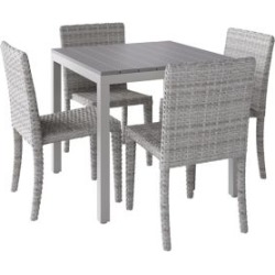 Mobilier-repas de jardin Brisbane, 5 pièces