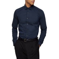 Navy Stretch Skinny Fit Smart Shirt