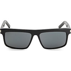 Saint Laurent Men's SL 246-001 57MM Acetate Square Sunglasses - Black