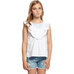 Girl's Ruffled Sleeveless Top