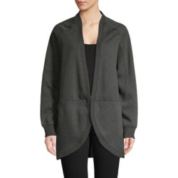 Open-Front Cotton-Blend Cardigan