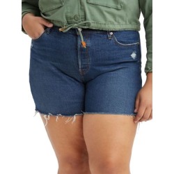 Plus 501 Original High-Rise Jean Shorts Charleston Cracked