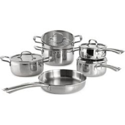 Batterie de cuisine en acier inoxydable Acapella, 10 pièces