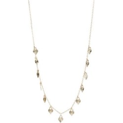 Collier en or jaune 10 ct avec pendentifs en forme de diamant