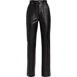 Regenerated Leather Straight-Fit Pants found on MODAPINS