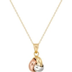 Collier à pendentif en or 10 ct en forme de naud d'amour
