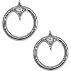 Dormeuses ouvertes en argent sterling 925 Gothic Diamond et saphirs