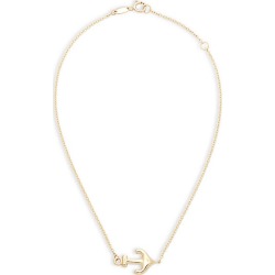 14K Yellow Gold Anchor Anklet