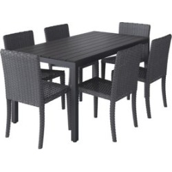 Mobilier-repas de jardin Brisbane, 7 pièces
