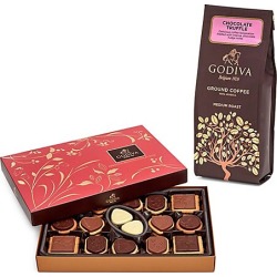 Godiva Chocolatier Chocolate Truffle Coffee & Chocolate Biscuit Gift Set
