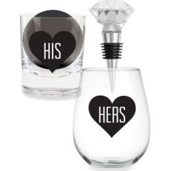 Bridal Four-Piece Whiskey & Wine Set