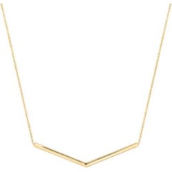 Collier en or 10 ct poli en forme de chevron