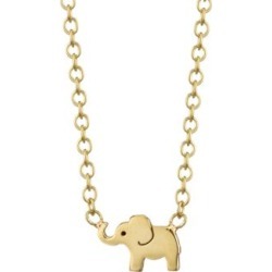 Itty Bitty Symbols 14K Yellow Gold Elephant Pendant Necklace