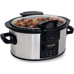 Lift and Serve Locking Hinged Lid Programmable Slow Cooker