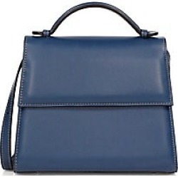 Hunting Season Medium Leather Top Handle Bag - Navy