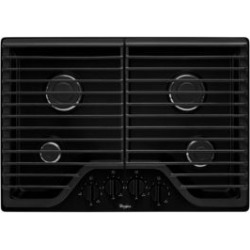 Table de cuisson gaz noire de 76ÊcmÊWCG51US0DB avec brzleurs SpeedHeat
