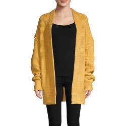 Open-Front Cotton-Blend Cardigan